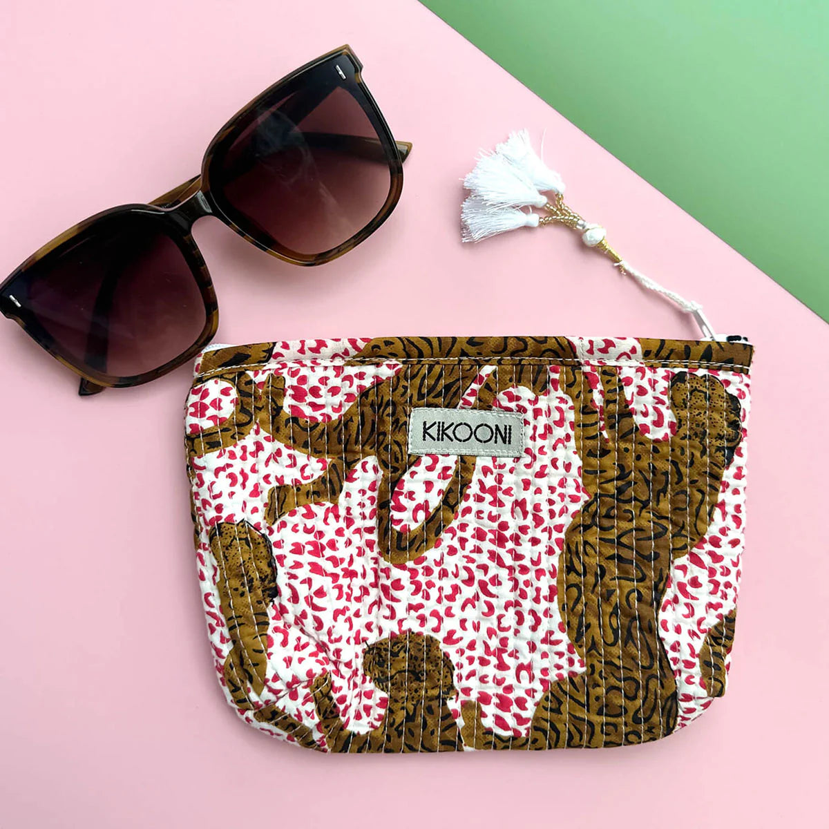 KIKOONI Handgemachte Mini Tasche "h. leopard"