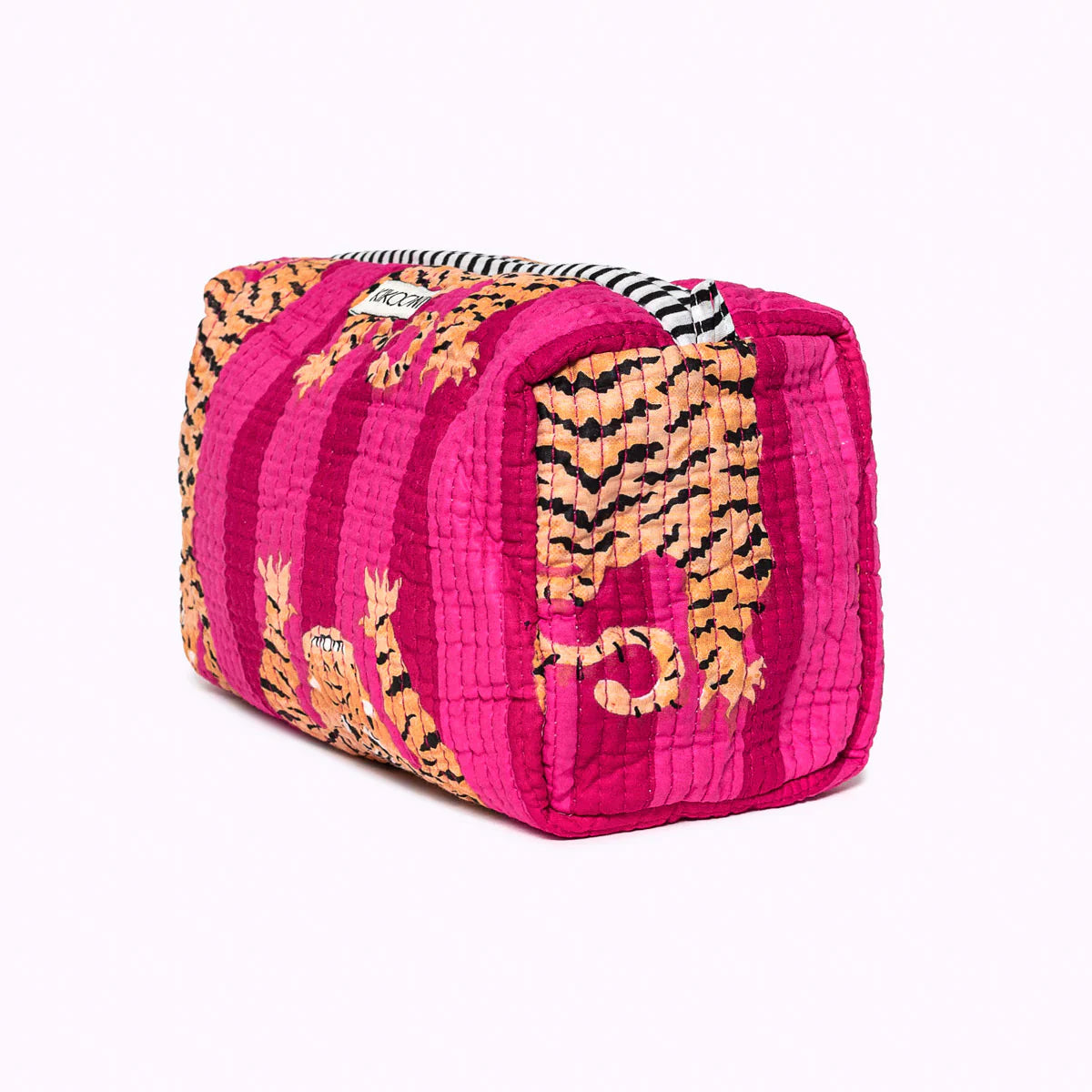 KIKOONI Handgemachte Kosmetiktasche "Poppy Tiger Pink"