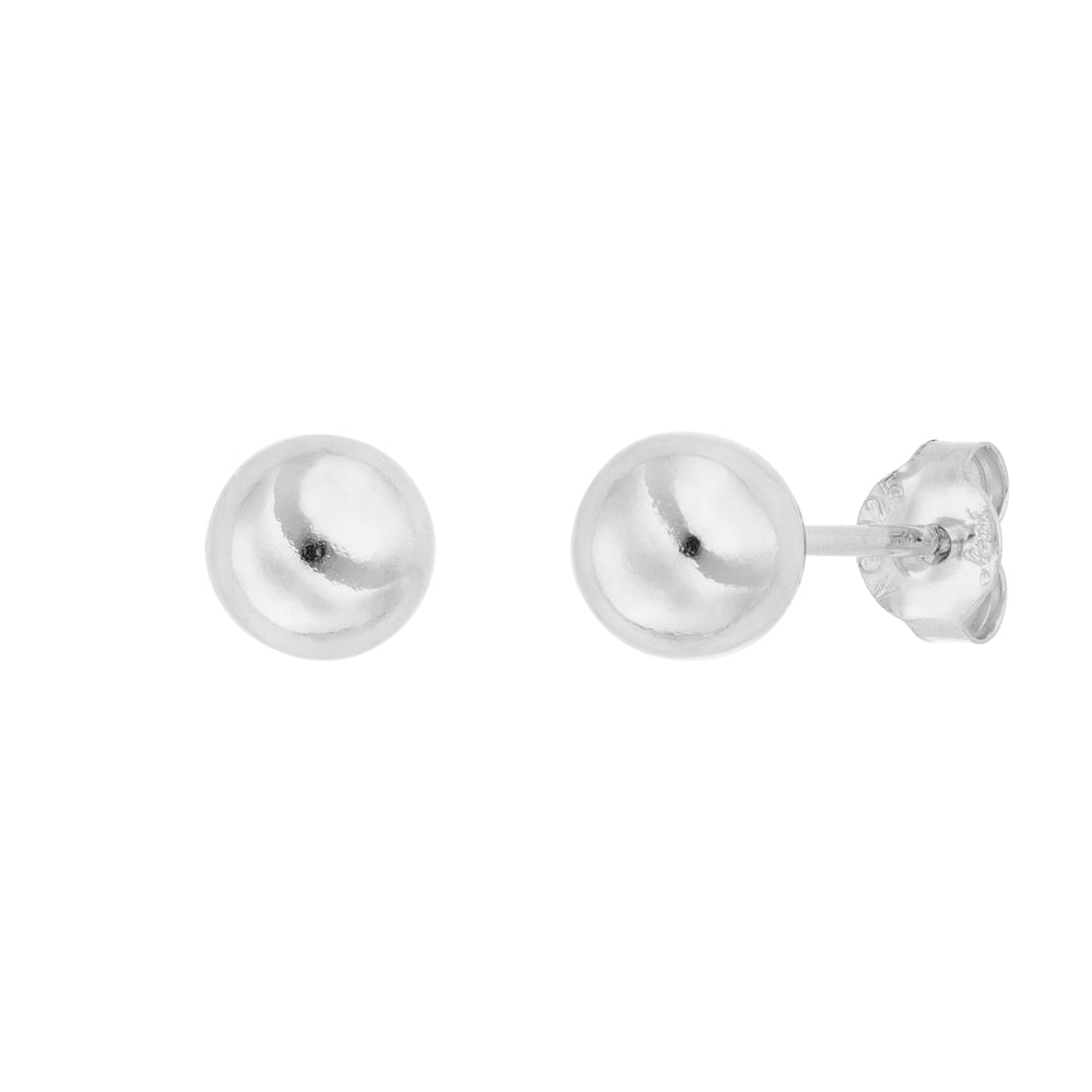LEAF Ohrstecker Kugel Medium Sterlingsilber
