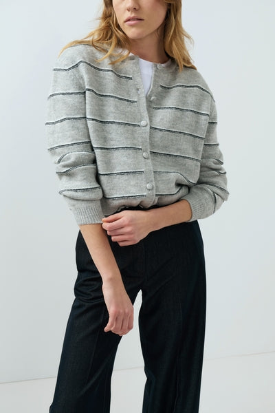 YAYA Cardigan aus Strick - Grey Melange