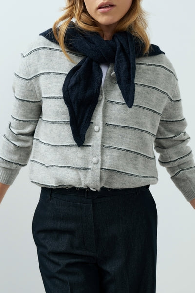 YAYA Cardigan aus Strick - Grey Melange