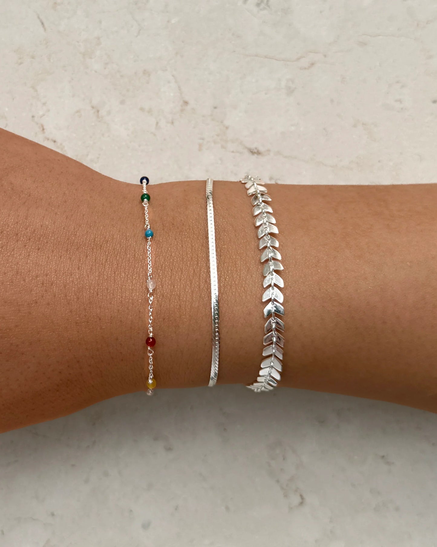 SYSTER P Armband Herringbone Sterlingsilber