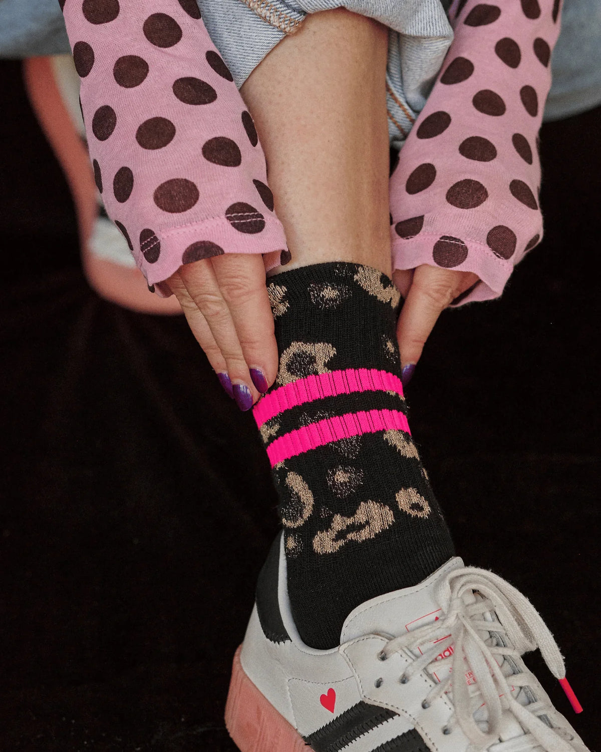 OOLEY Socken Leo Allover Black
