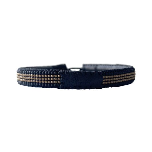 IBU Jewels Men Armband Stripe Bronze/ Black MC07