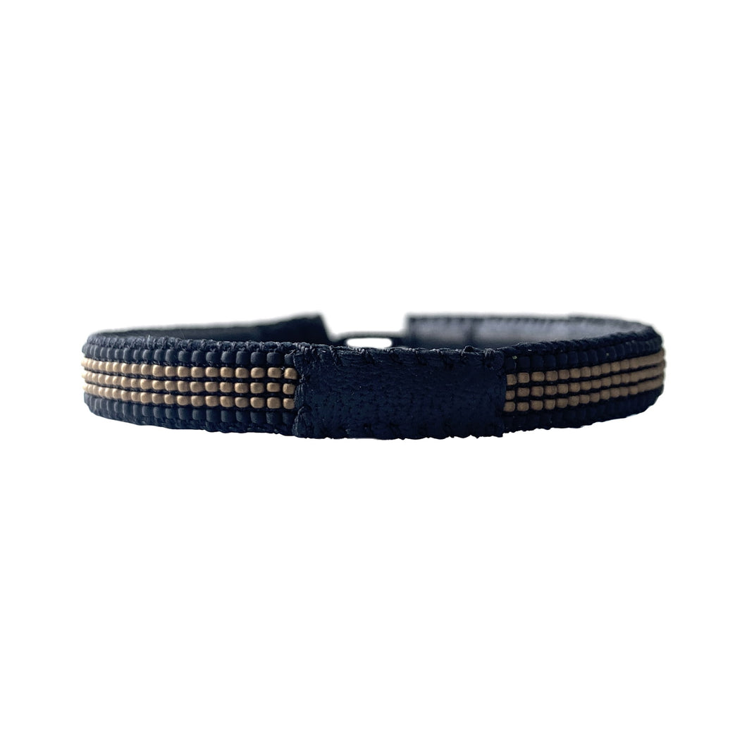 IBU Jewels Men Armband Stripe Bronze/ Black MC07
