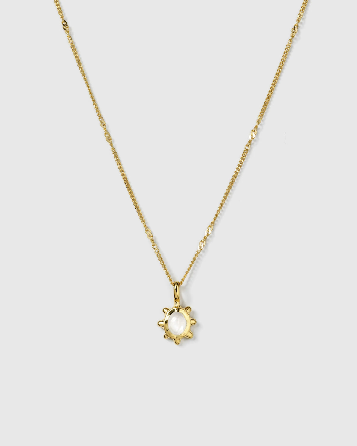 SYSTER P Halskette Florentina Moonstone Gold Plated