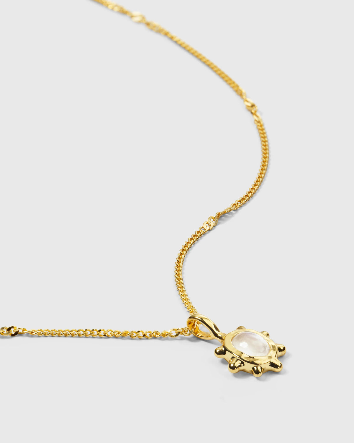 SYSTER P Halskette Florentina Moonstone Gold Plated