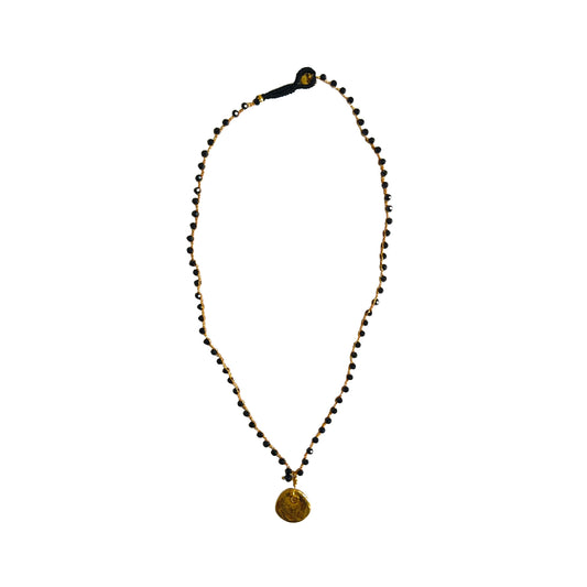 IBU JEWELS Halskette Onyx Fine NJ14