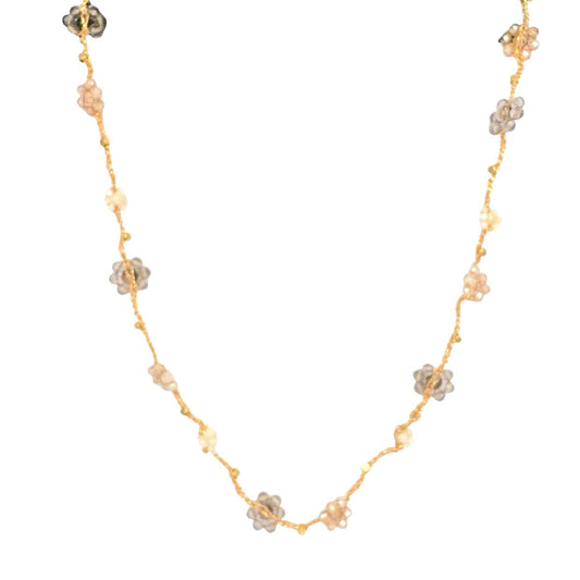 IBU Jewels Halskette Stone Flower Smoky Quartz NR15