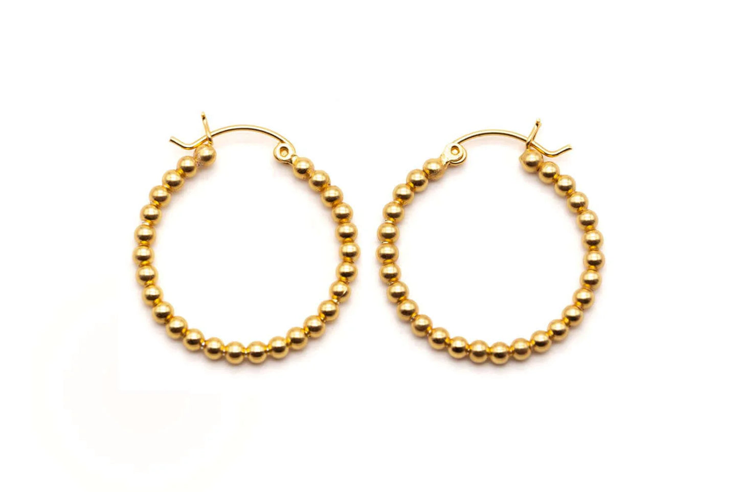 SCHMÜCKSTÜCK Dotted Loop Creolen Medium Gelbgold