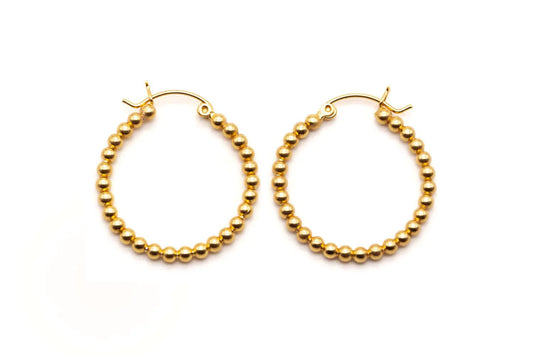 SCHMÜCKSTÜCK Dotted Loop Creolen Medium Gelbgold