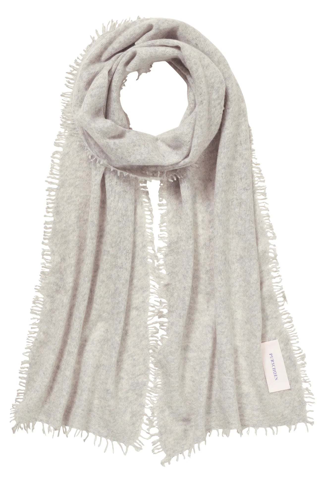 PURSCHÖN Pure Cashmere Schal Slim Silber