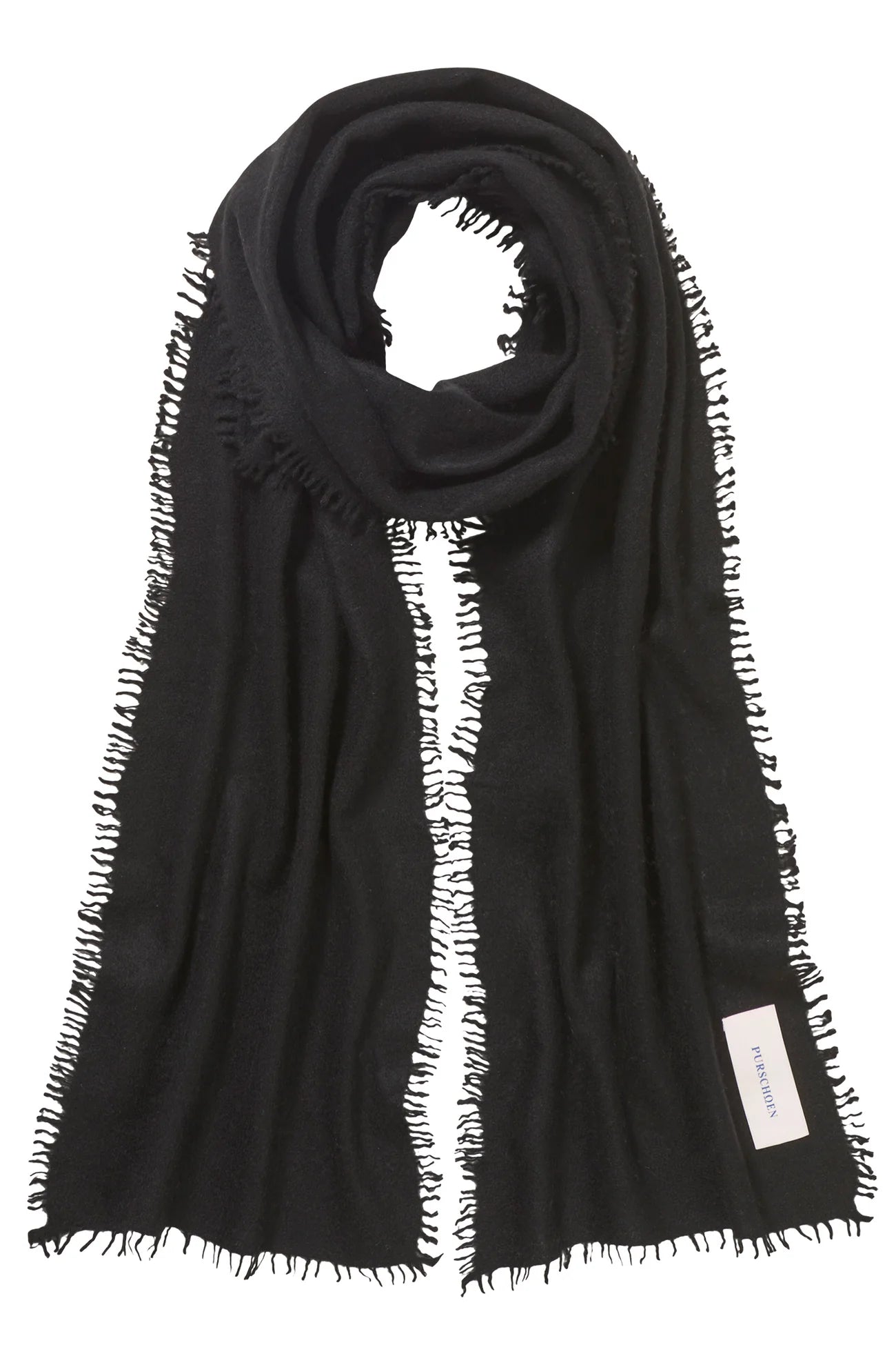 PURSCHÖN Pure Cashmere Schal Slim Black