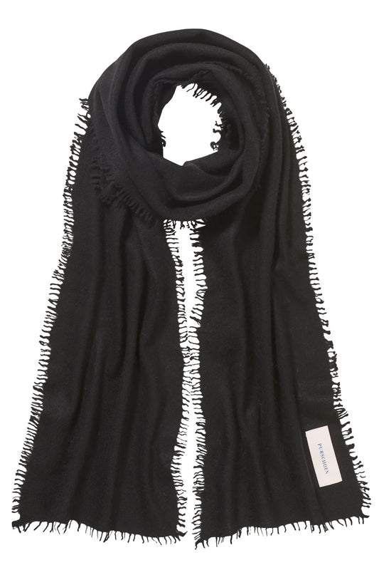 PURSCHÖN Pure Cashmere Schal Slim Black