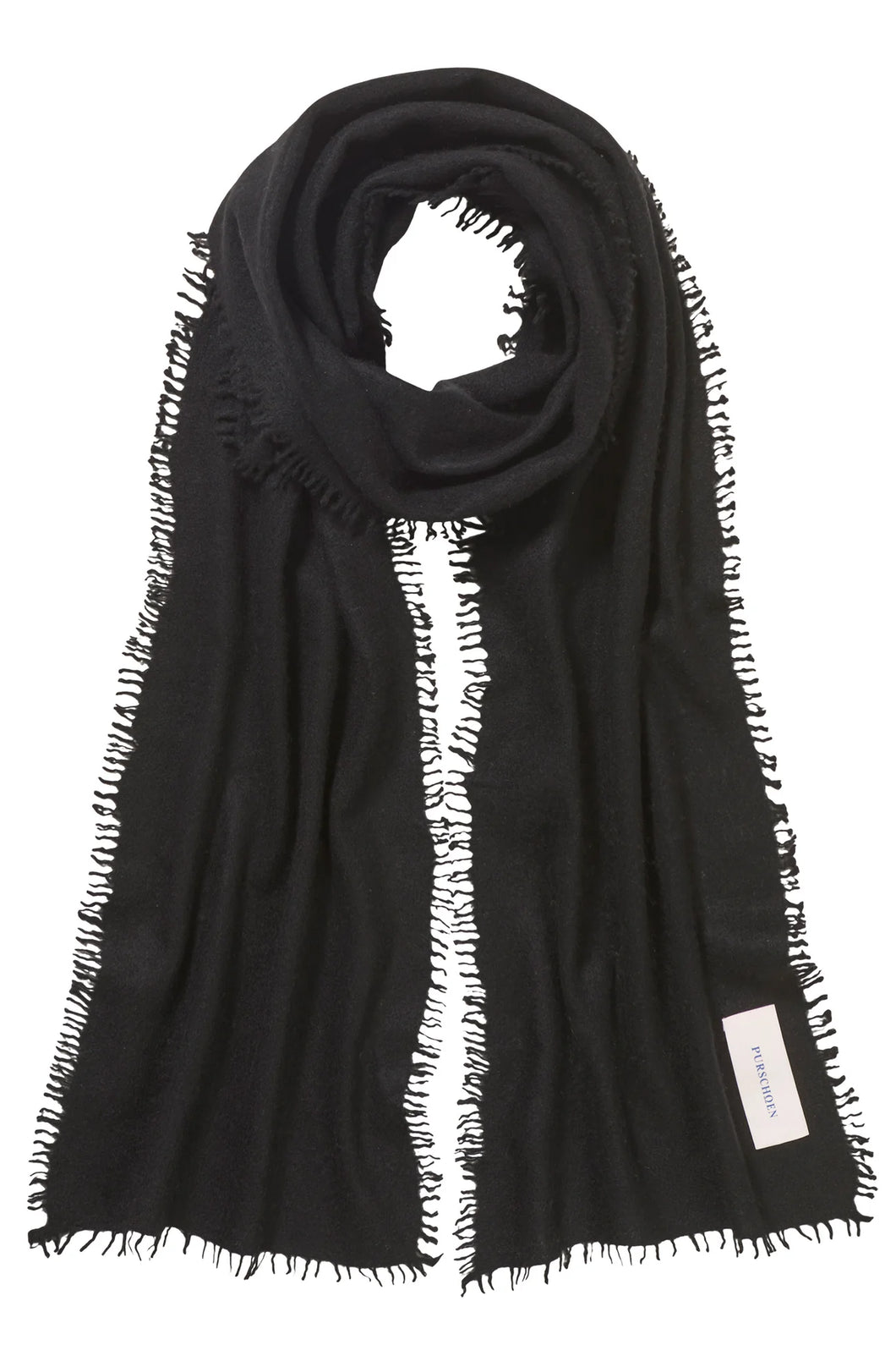 PURSCHÖN Pure Cashmere Schal Slim Black