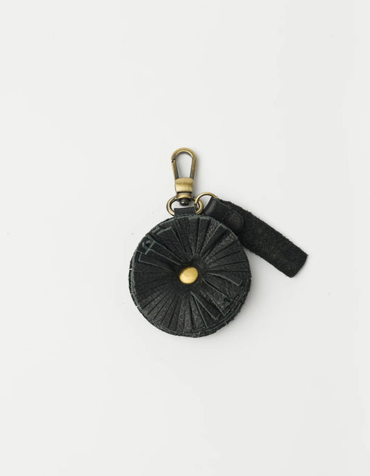 O MY BAG Bag Charm Pom Pom - Black Soft Grain