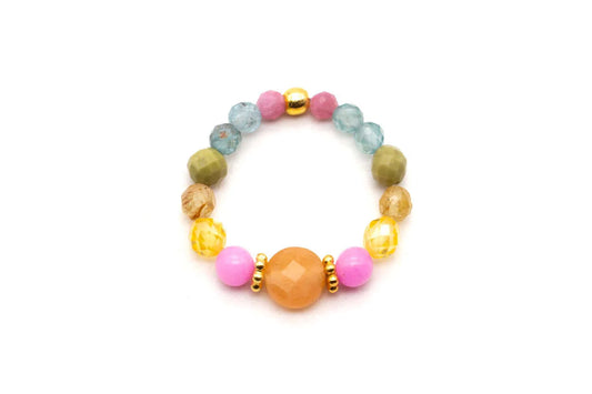 SCHMÜCKSTÜCK Ring Colourful Peach