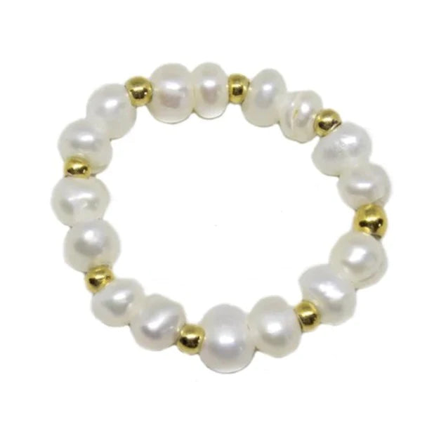 IBU Jewels Ring Stone Dot Pearl RS05