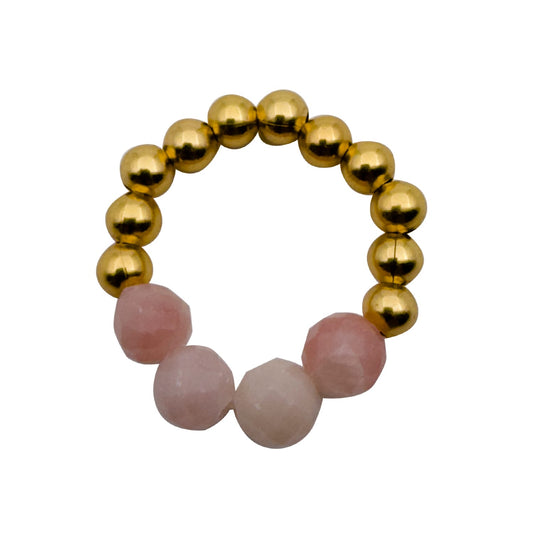 IBU JEWELS Ring Bo Rosenquartz RO04