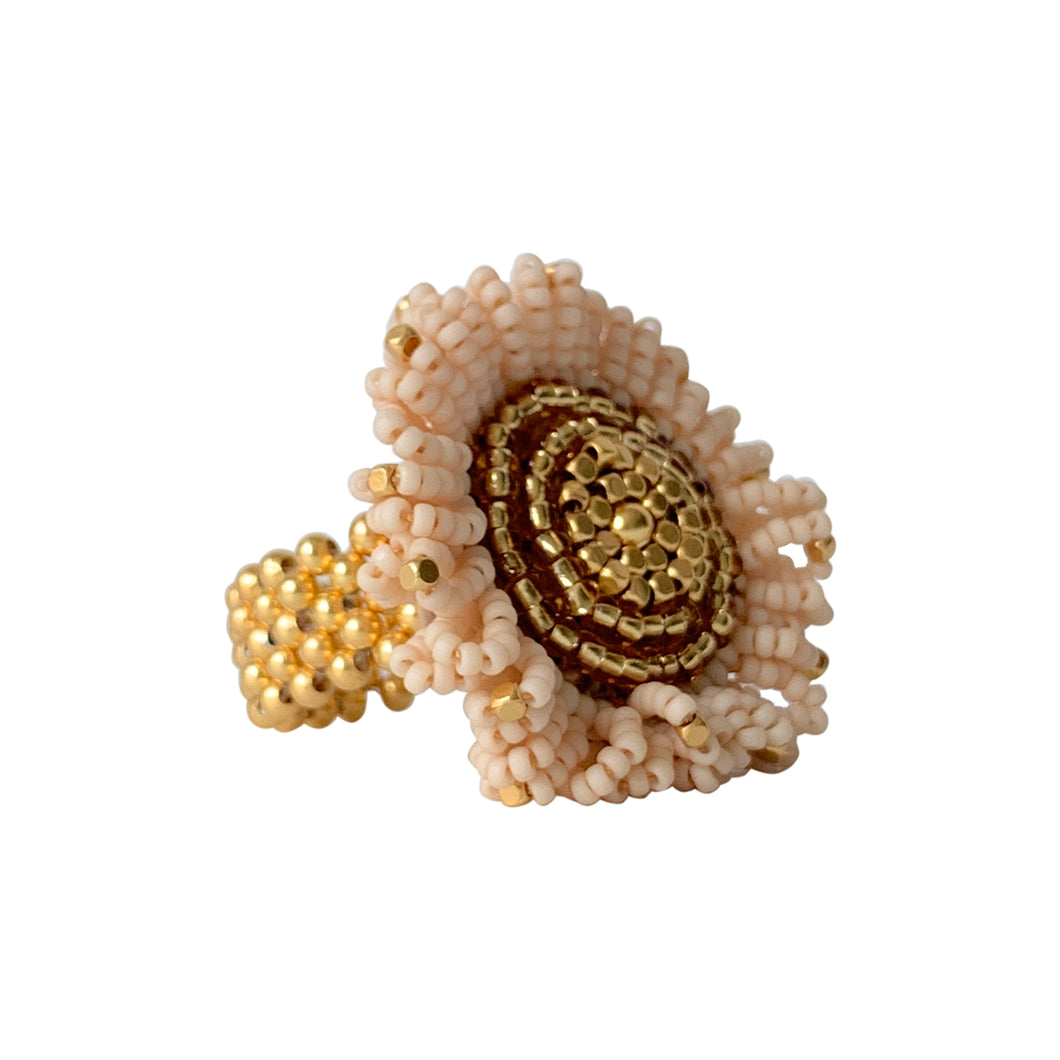 IBU Jewels Ring Sunflower Antique Beige RV01