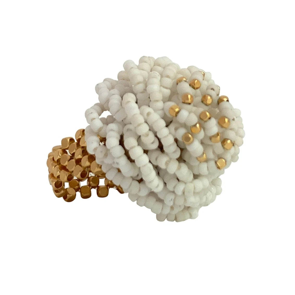 IBU Jewels Ring Rose White RZ01