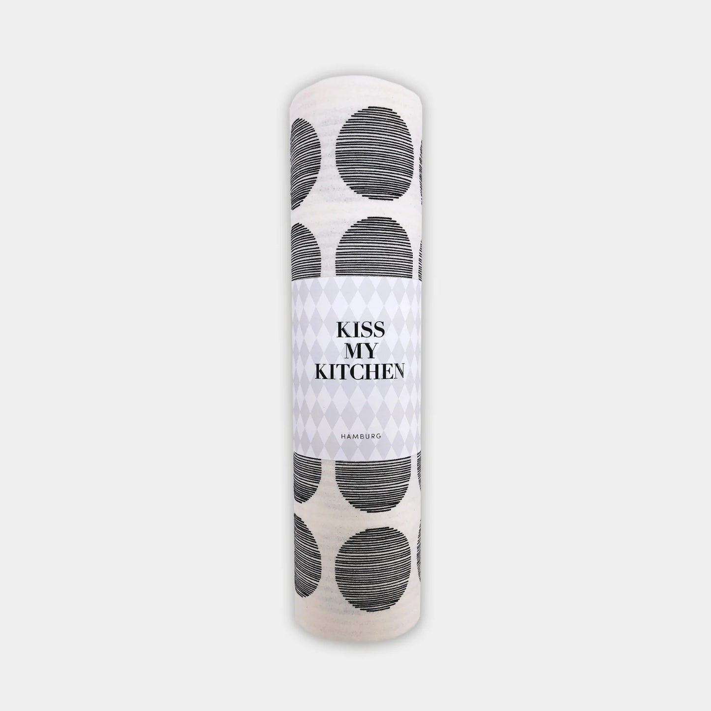 KISS MY KITCHEN Schwammtuch-Rolle Dots black