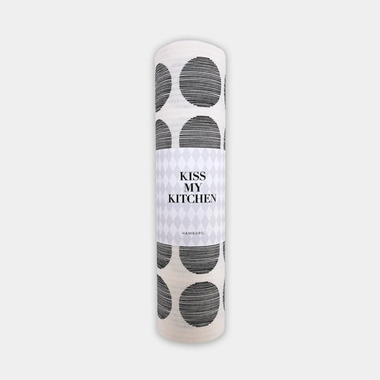 KISS MY KITCHEN Schwammtuch-Rolle Dots black