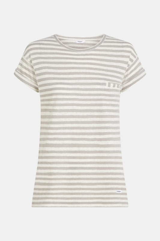 PENN & INK N.Y. T-Shirt Stripe Cool Grey
