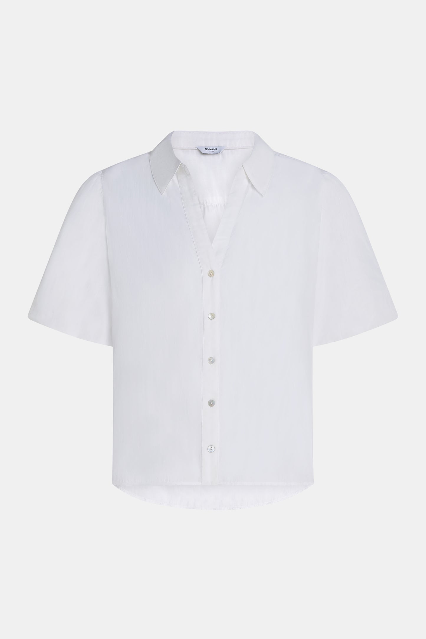 PENN & INK Kurzarmbluse White