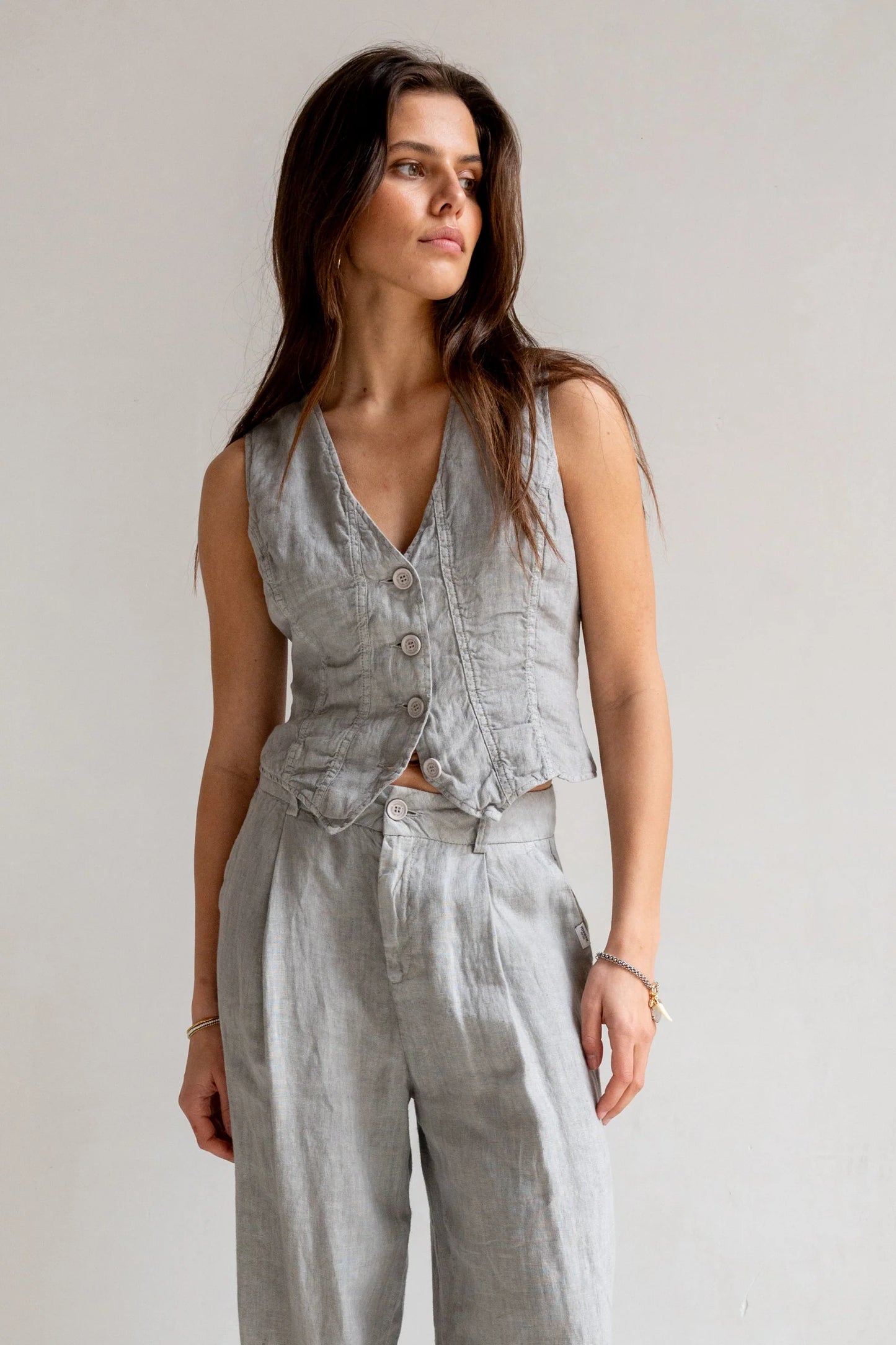 PENN & INK N.Y. Waistcoat Weste Cool Grey