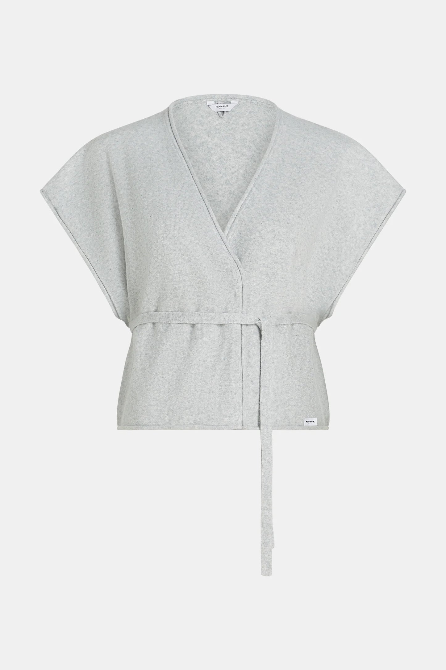 PENN & INK Cardigan Grey Melange
