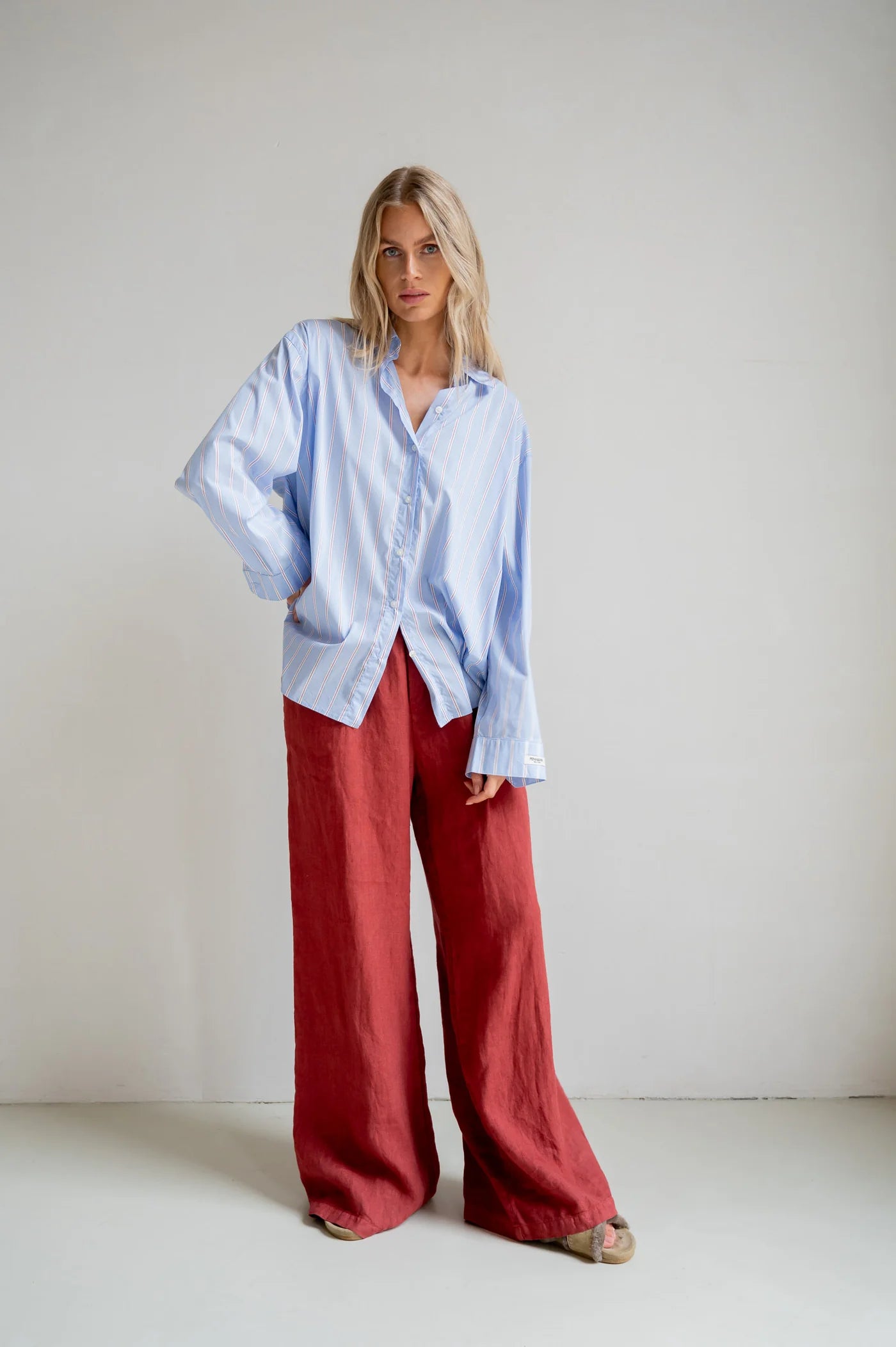 PENN & INK N.Y. Bluse Stripe Blue