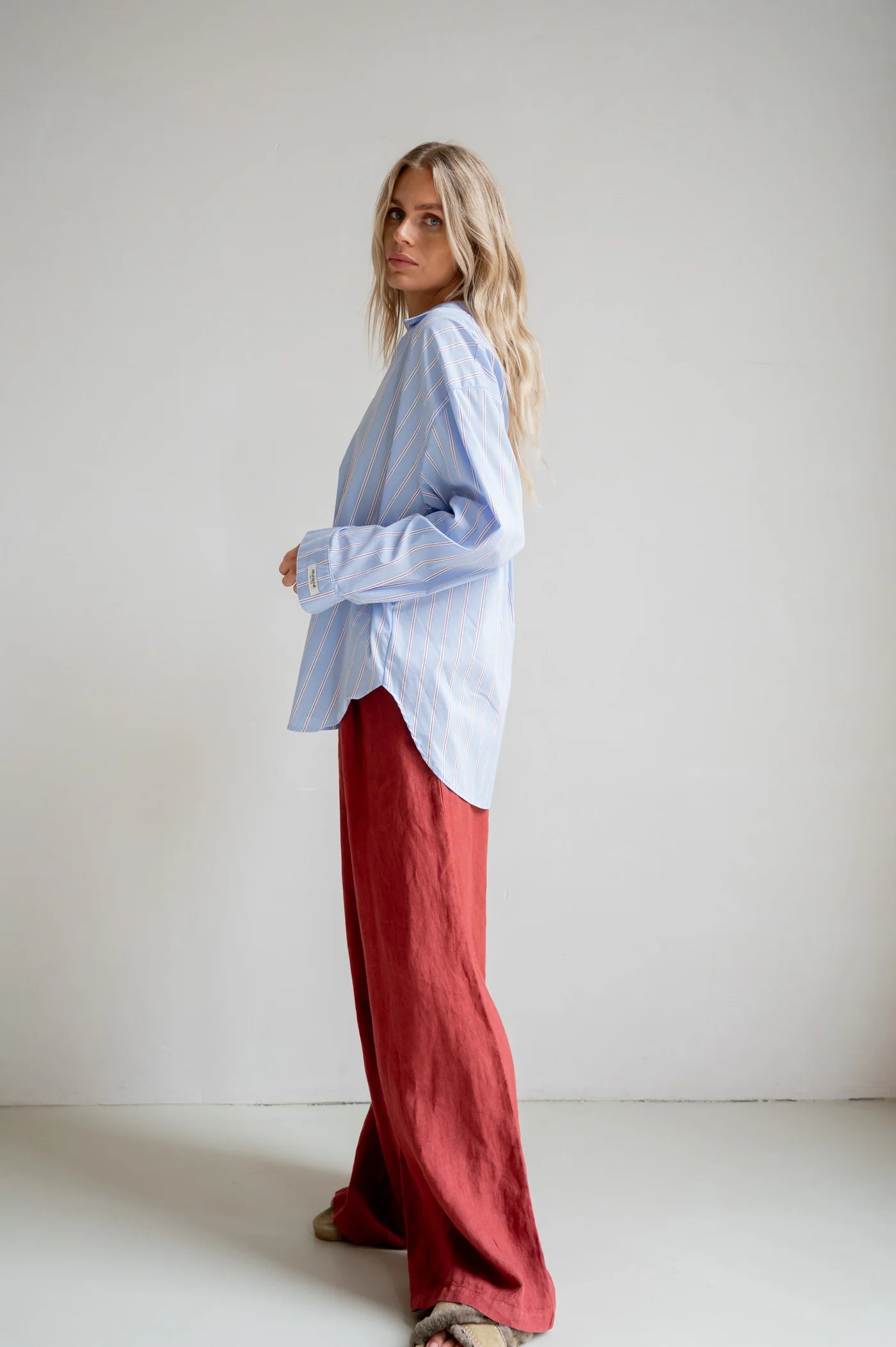 PENN & INK N.Y. Bluse Stripe Blue