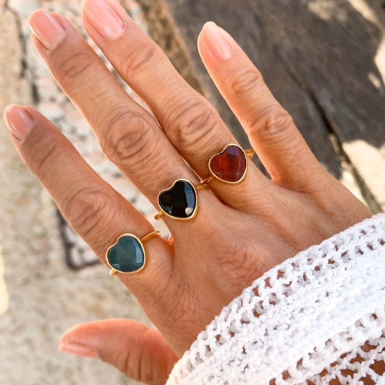 IBU Jewels Ring Love Onyx R001