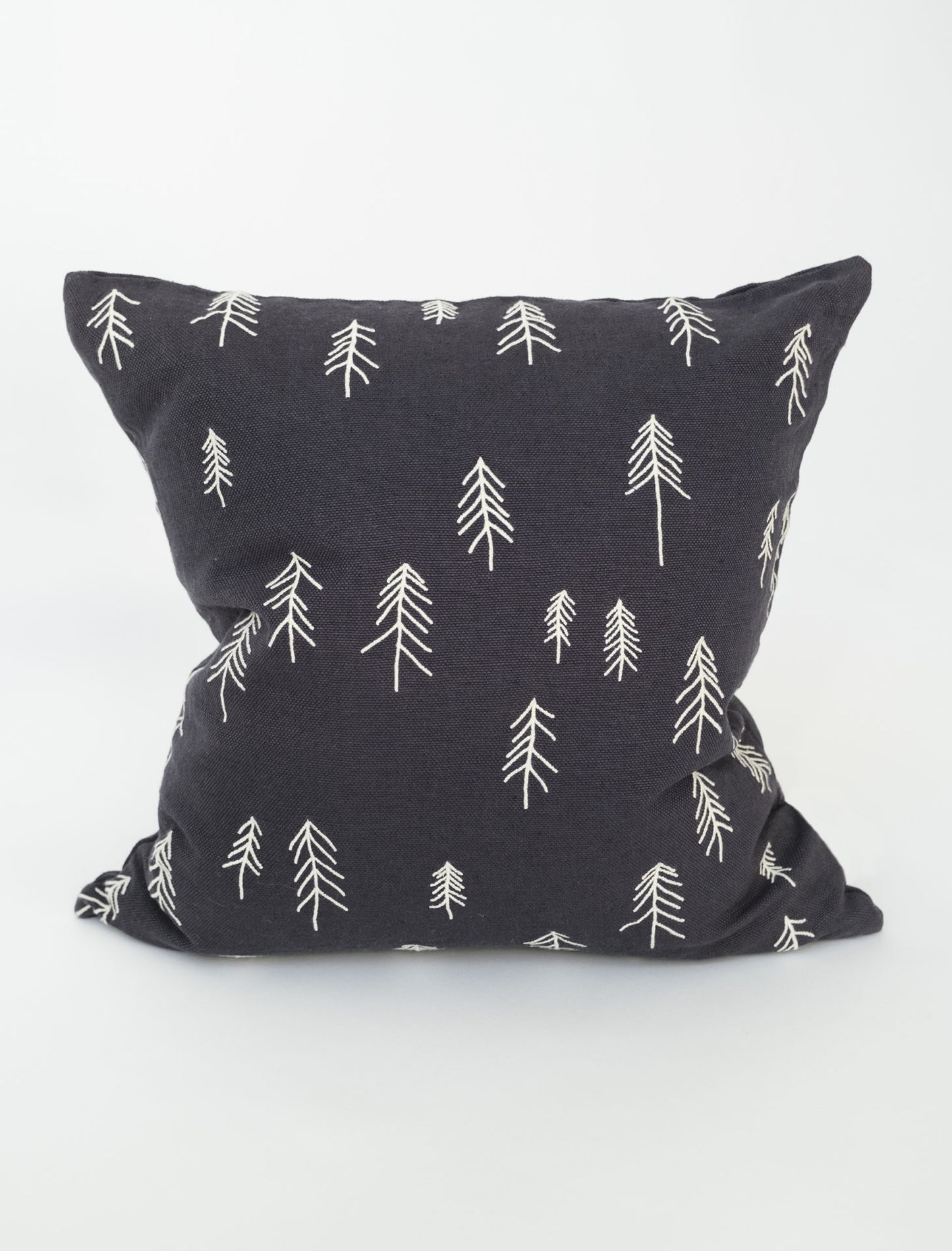 FINE LITTLE DAY Kissenbezug Tall mit Tannenmotiv Anthrazit Blue