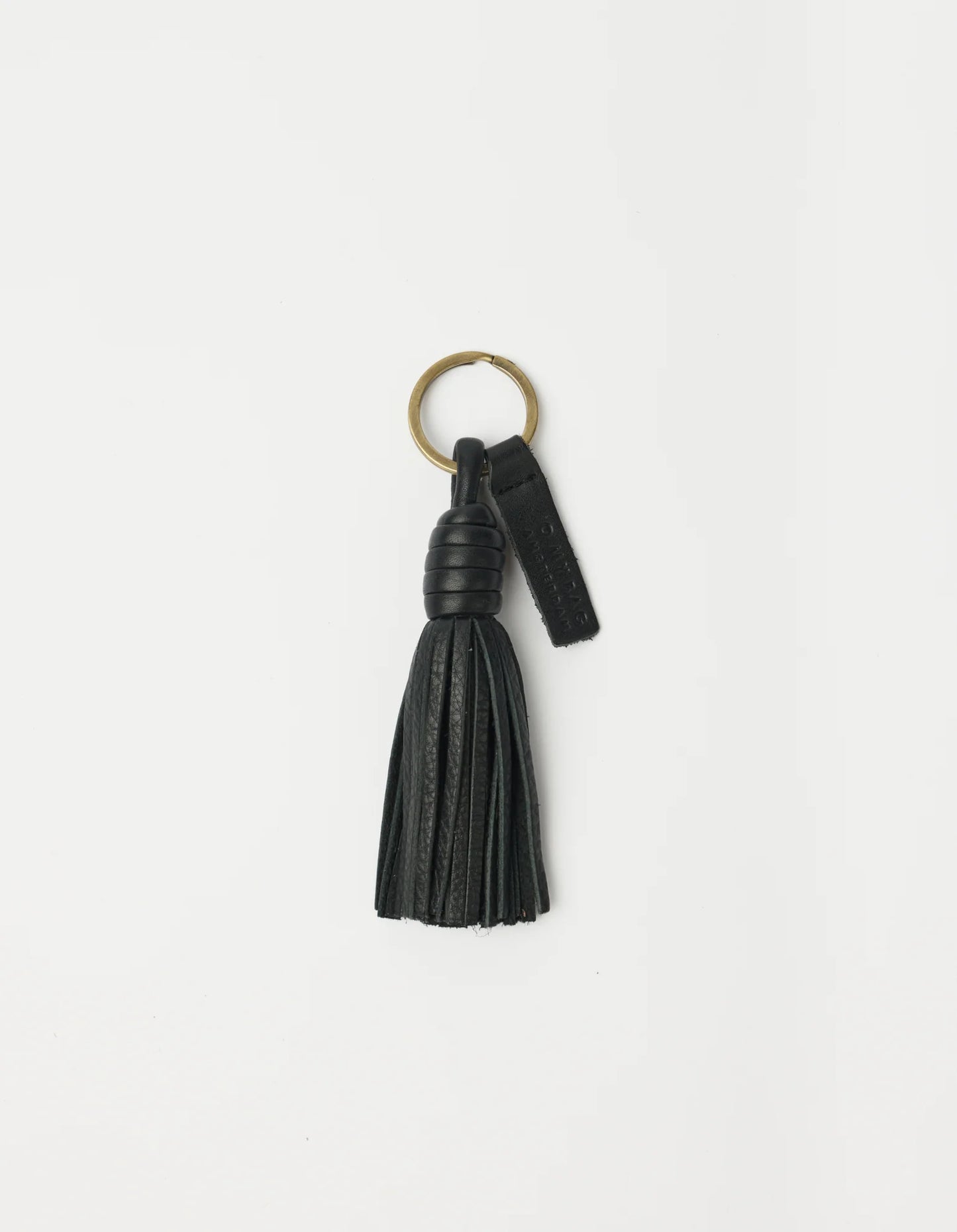 O MY BAG Bag Charm Tassel - Black Soft Grain