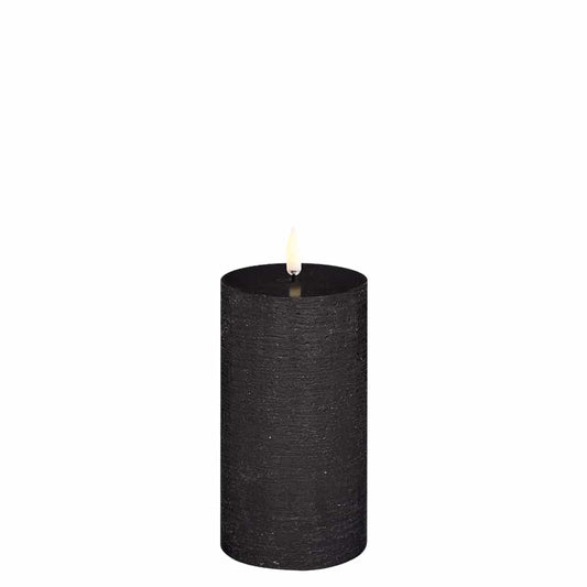 UYUNI Stumpenkerze 15,2 cm mit Timer Black