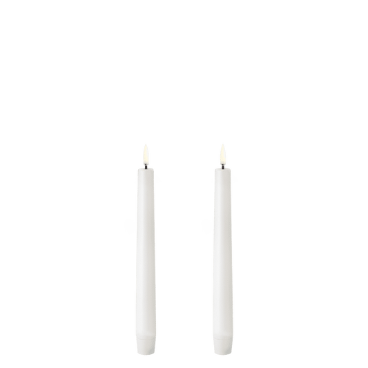 UYUNI Stabkerzen im 2-er Set mit Timer Nordic White 20 cm