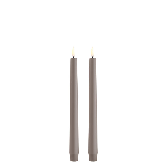 UYUNI Stabkerzen im 2-er Set mit Timer Sandstone 25,5 cm