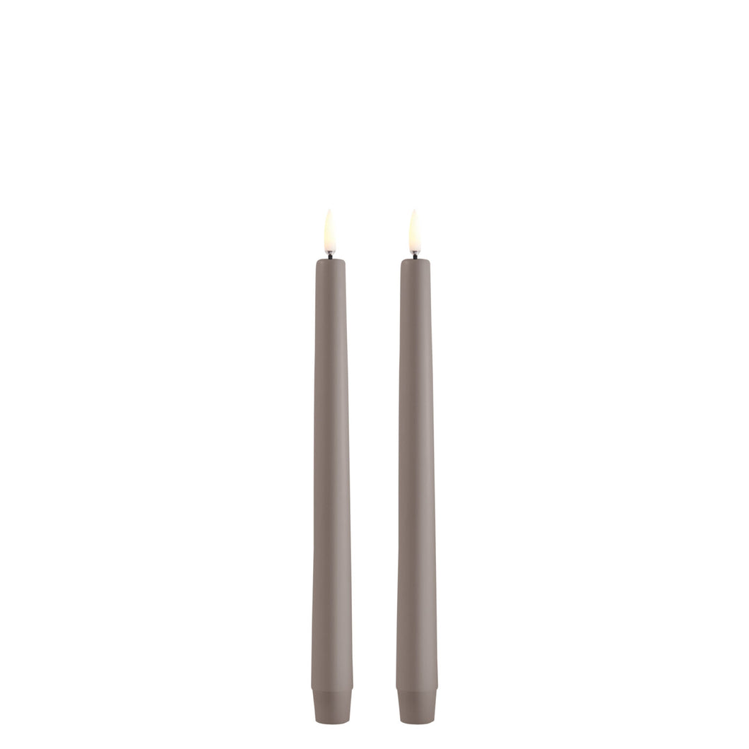 UYUNI Stabkerzen im 2-er Set mit Timer Sandstone 25,5 cm