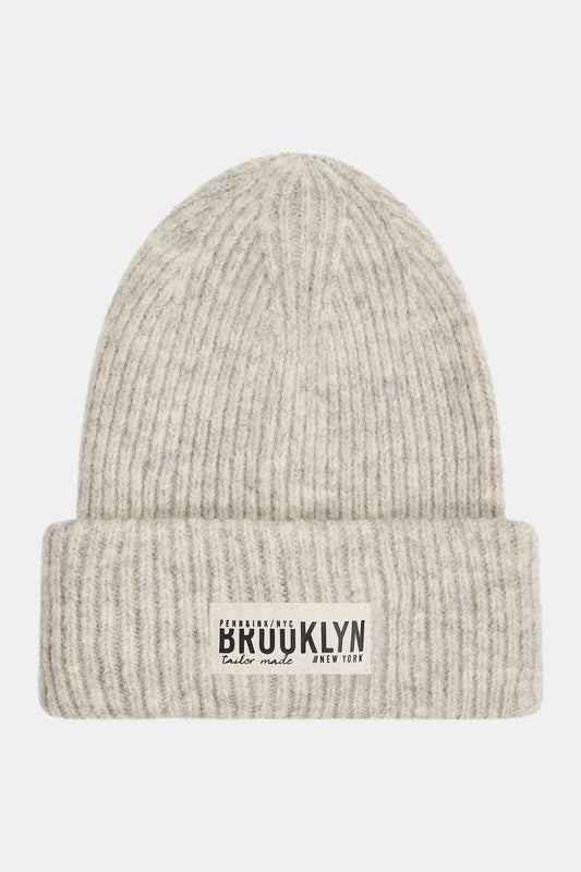 PENN & INK N.Y. Beanie Beige Logo