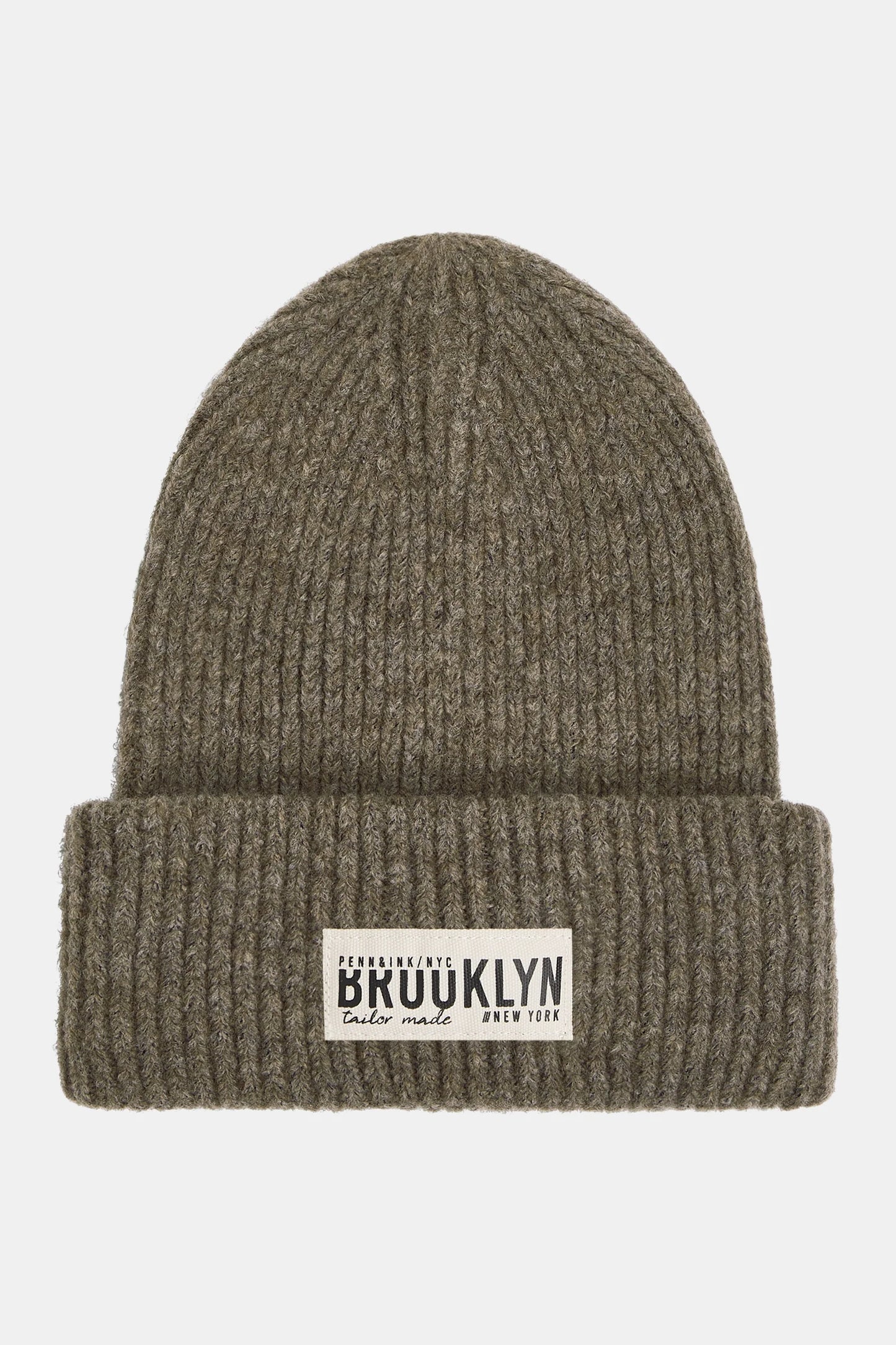 PENN & INK N.Y. Beanie Taupe Logo