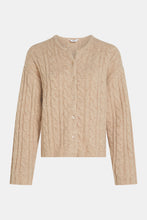 Lade das Bild in den Galerie-Viewer, PENN &amp; INK Strickcardigan mit Zopfmuster Camel
