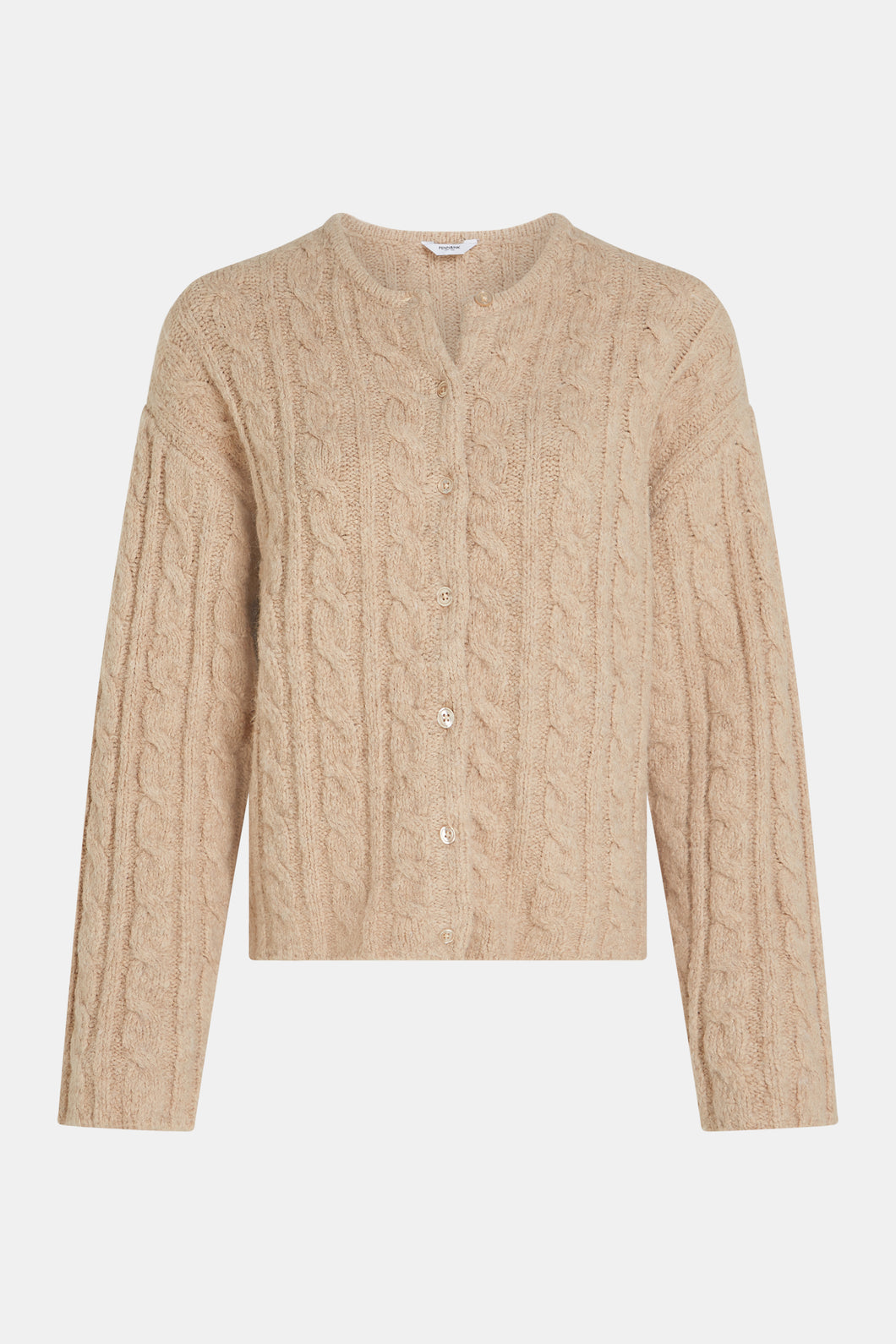 PENN & INK Strickcardigan mit Zopfmuster Camel
