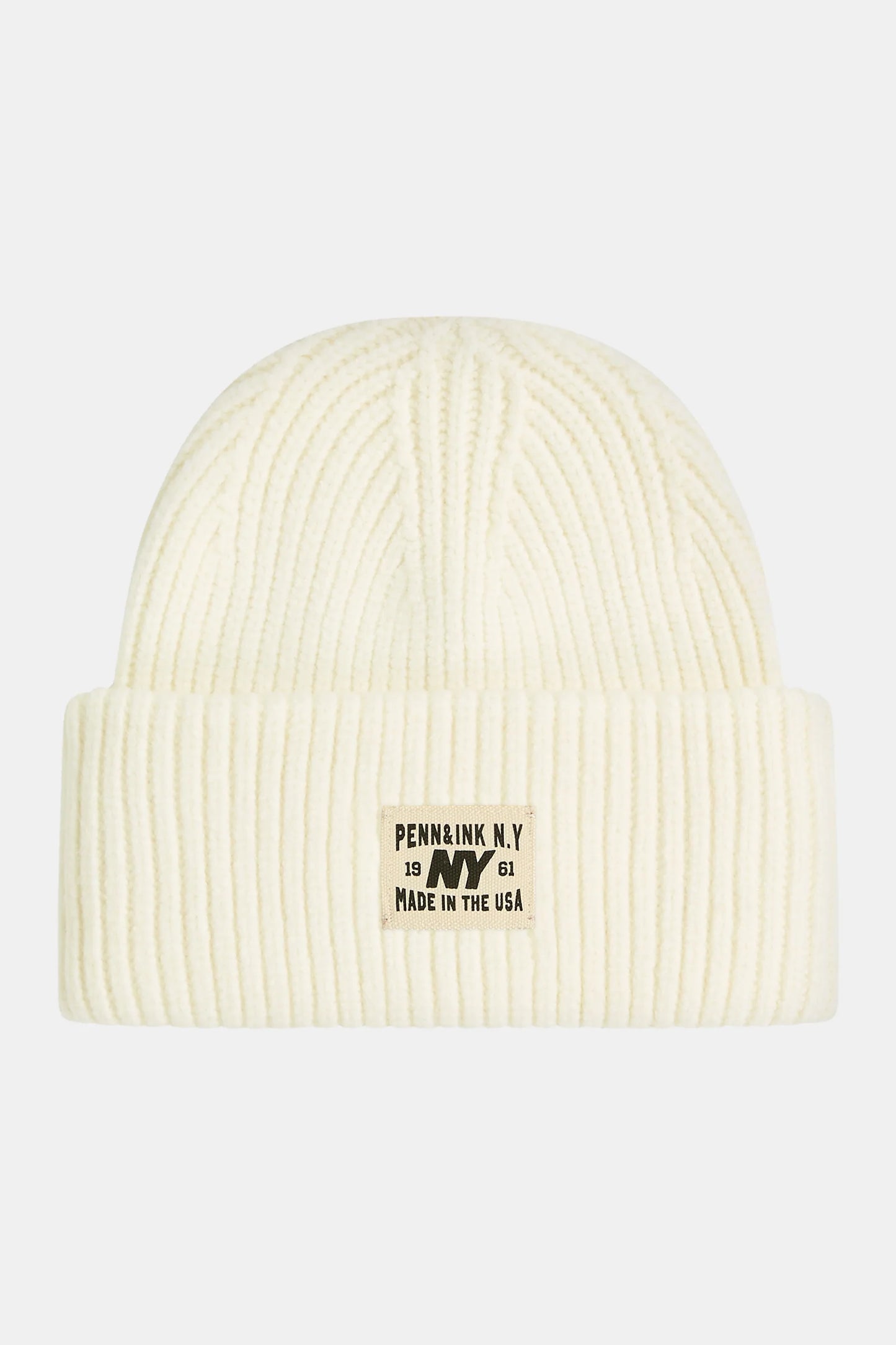 PENN & INK N.Y. Beanie Ecru