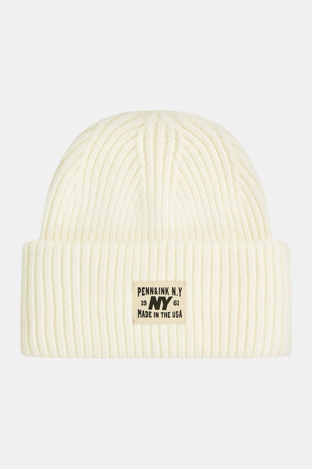 PENN & INK N.Y. Beanie Ecru