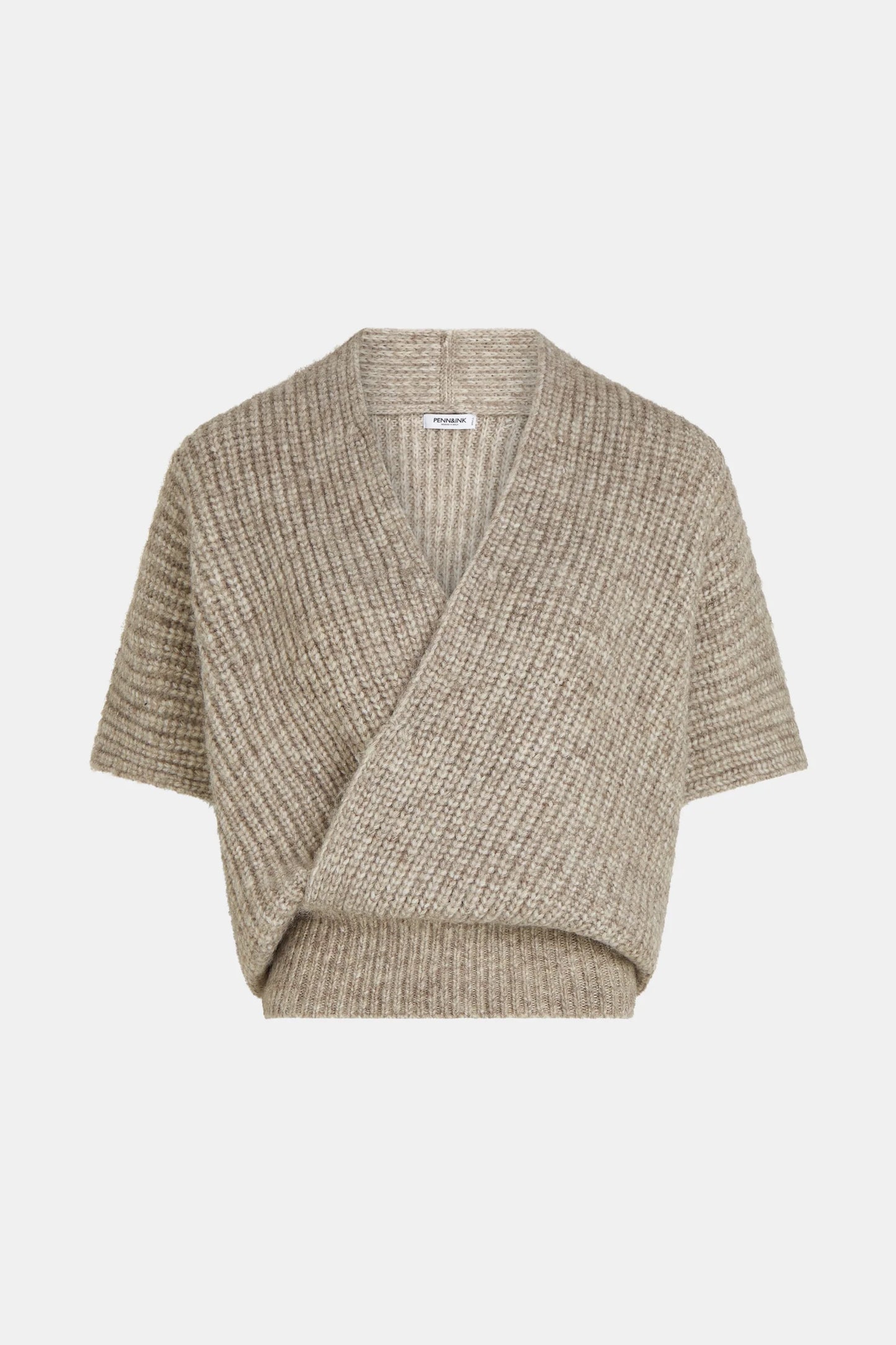 PENN & INK Pullover Brown Melange