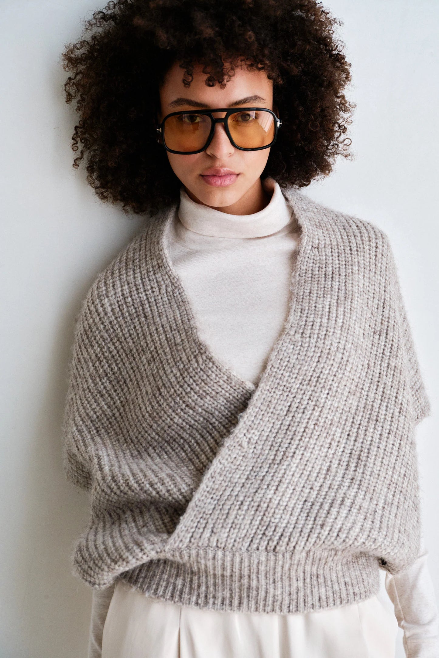 PENN & INK Pullover Brown Melange