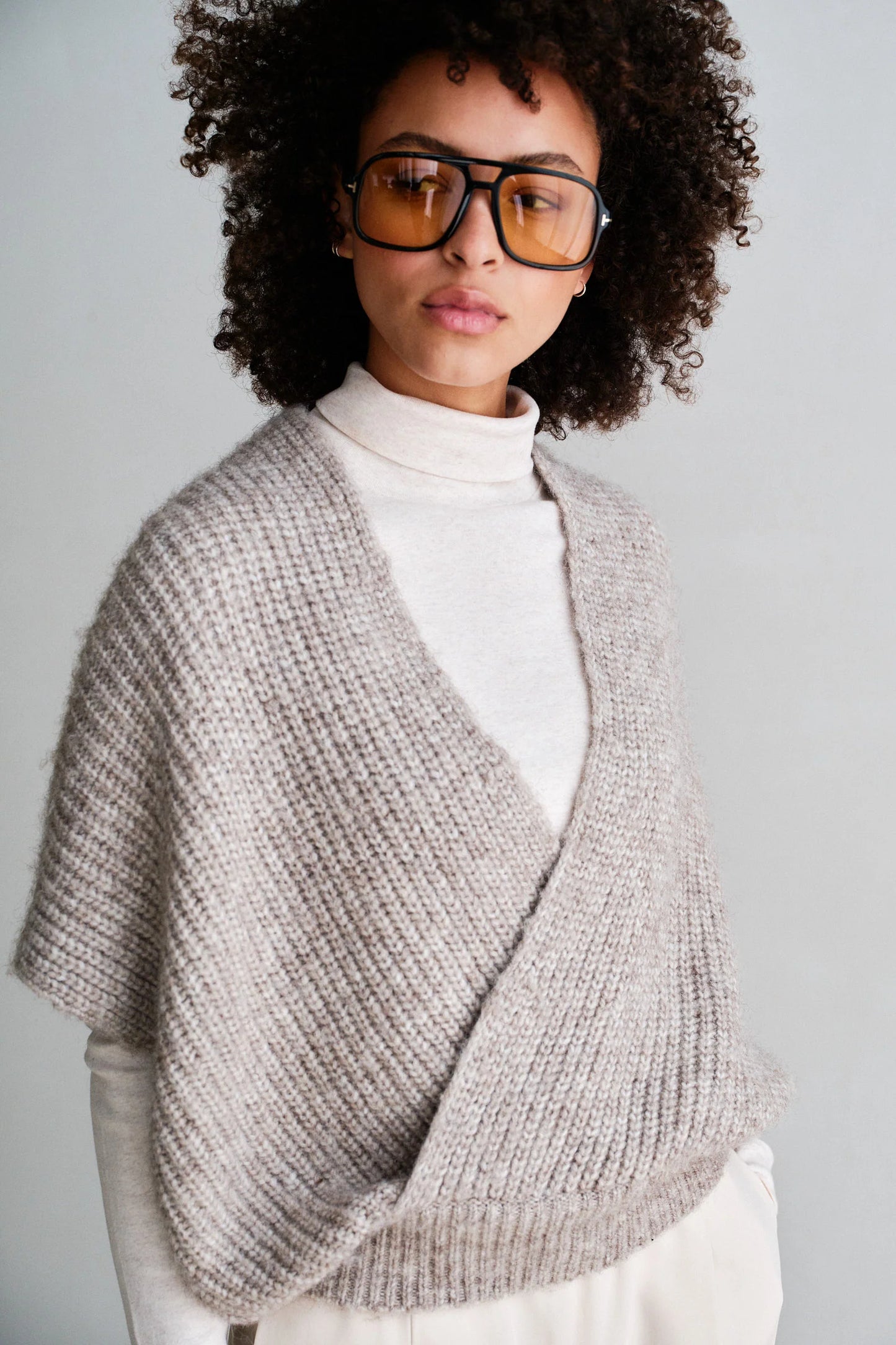 PENN & INK Pullover Brown Melange