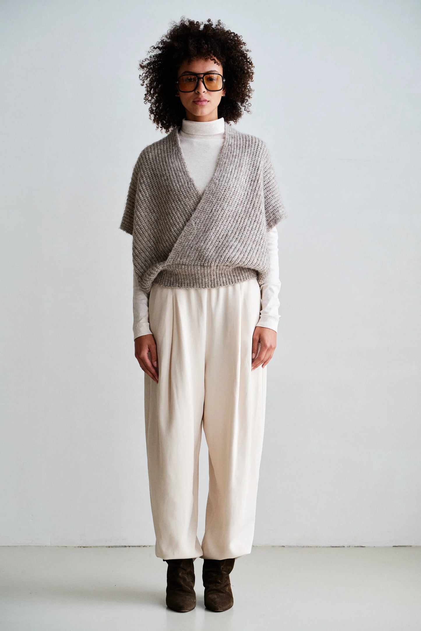 PENN & INK Pullover Brown Melange